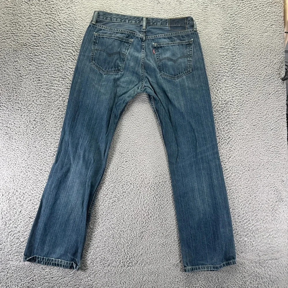 Levi's 527 Jeans Men 34x32 Blue Cotton Denim Bootcut Leg Slim Fit Workwear Faded